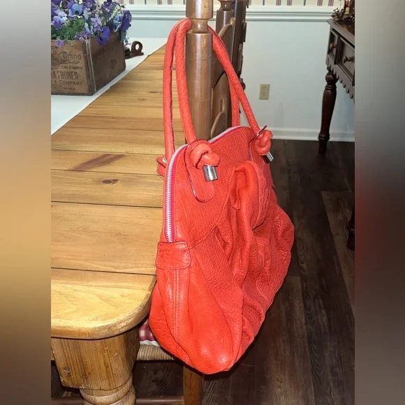 NWOT Sundance "Raleigh" Red Leather Satchel/Shoulder Bag - Picture 2 of 11